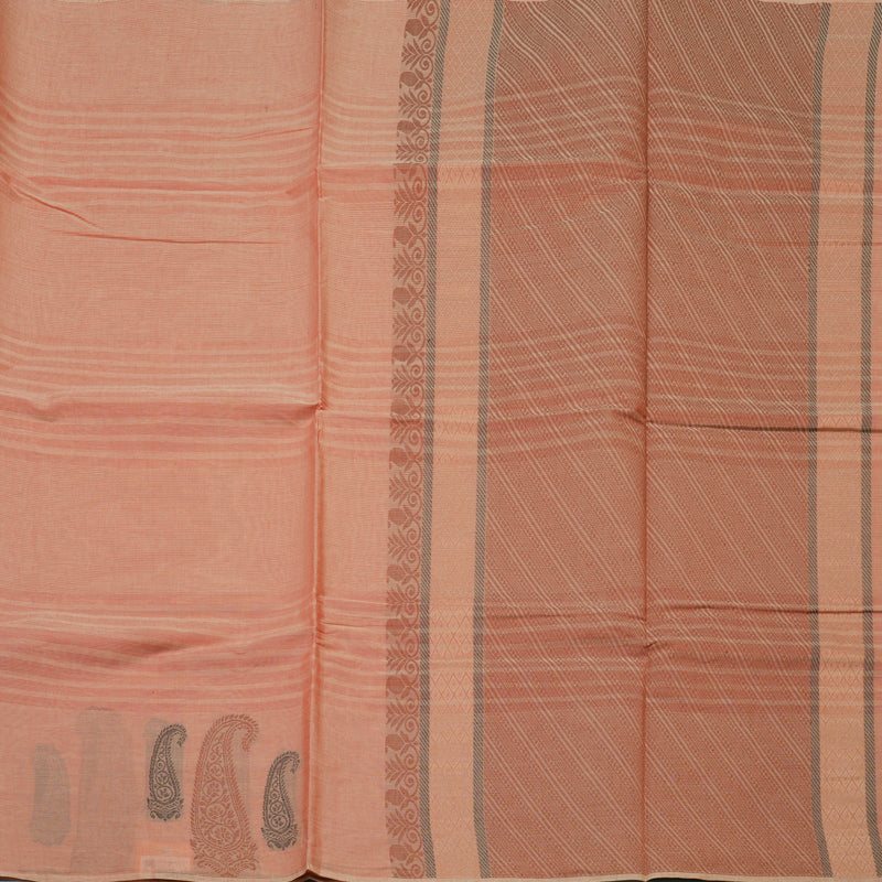 Hayagrivas Mild Peach Handloom Cotton Saree KBE2163A37-2