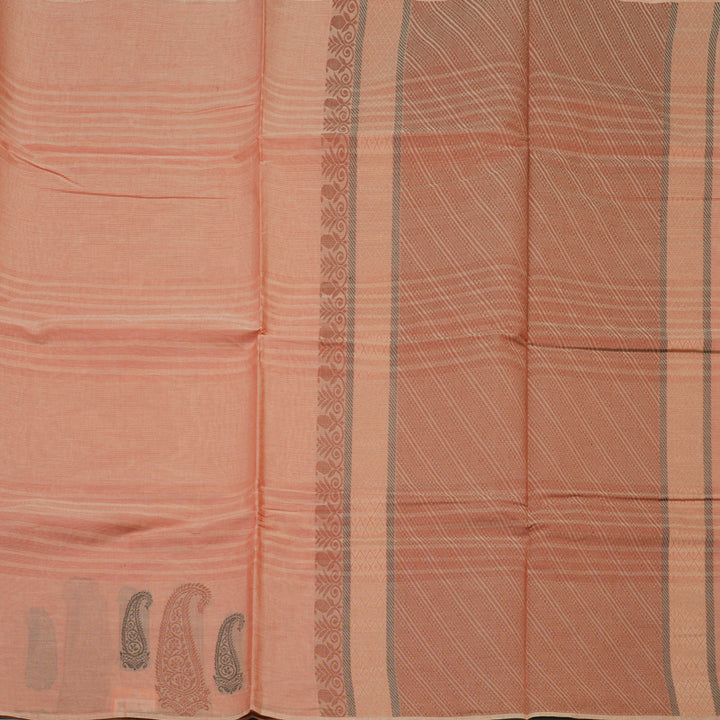 Hayagrivas Mild Peach Handloom Cotton Saree KBE2163A37-2
