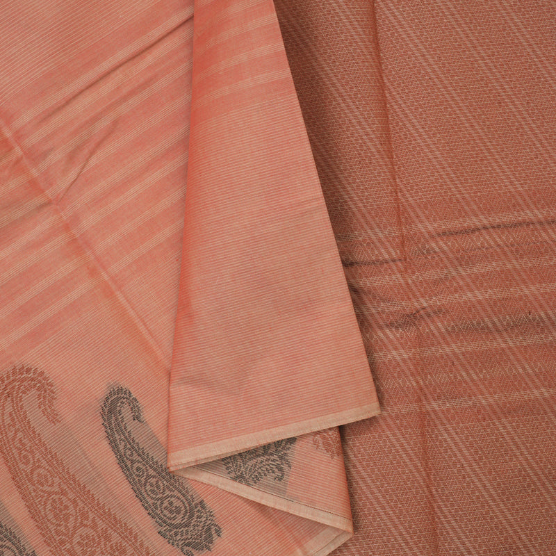 Hayagrivas Mild Peach Handloom Cotton Saree KBE2163A37-2