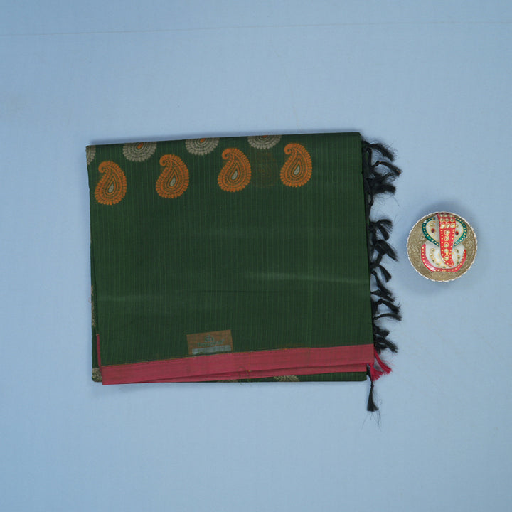 Hayagrivas Mehandi Green Handloom Cotton Saree KBE2163A39-5