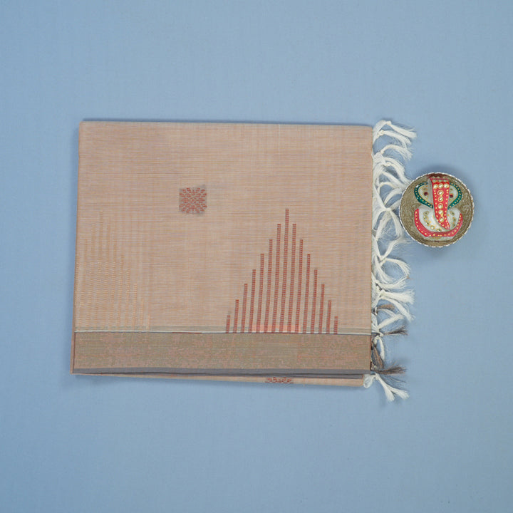 Hayagrivas Mild Peach Handloom Cotton Saree KBE2163A46-2