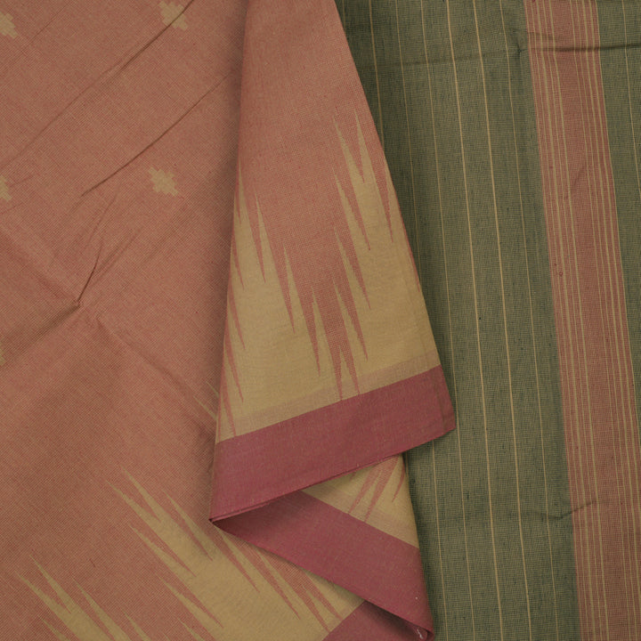 Hayagrivas Onion Pink Handloom Cotton Saree KBE2163A57-2