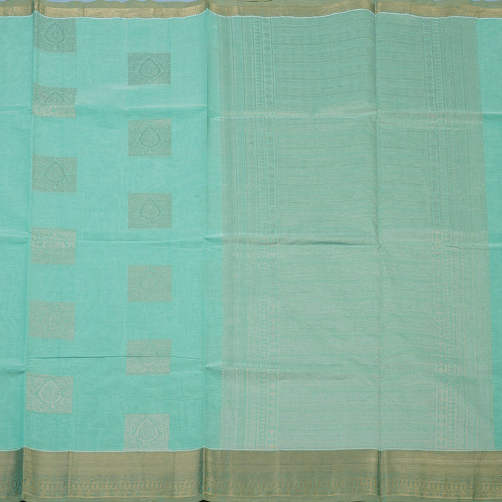 Hayagrivas Mint Green Handloom Cotton Saree KBE2163A60-1