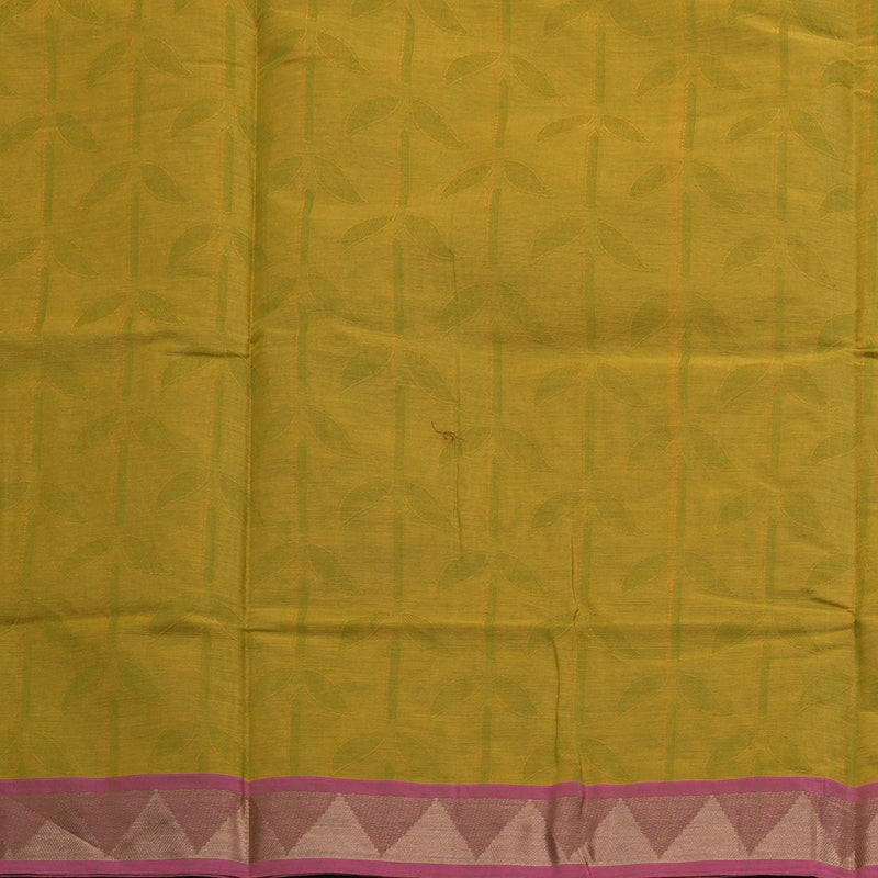 Hayagrivas Sampanga Green Handloom Cotton Saree KBE2163A7-1