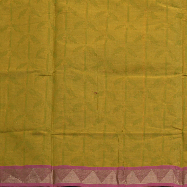 Hayagrivas Sampanga Green Handloom Cotton Saree KBE2163A7-1