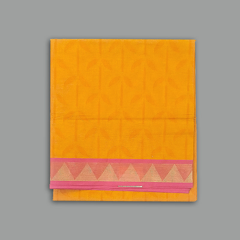 Hayagrivas Orange Pure Cotton Saree KBE2163A7-3