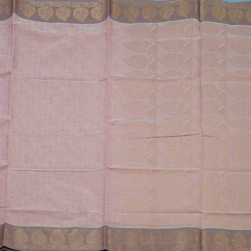 Hayagrivas Baby Pink Handloom Cotton Saree KBE2163A9-2