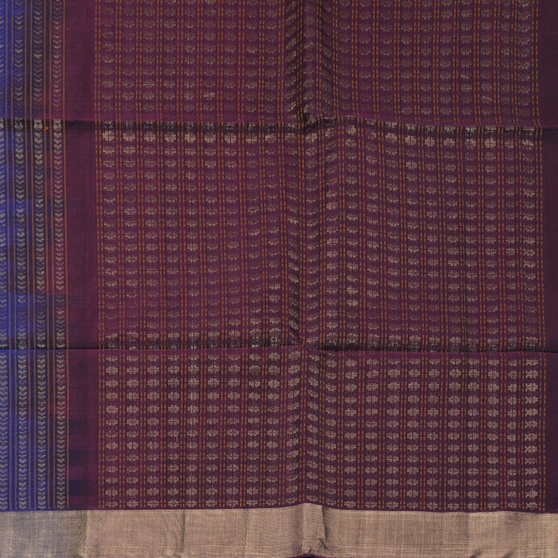 Hayagrivas Purple Kora Silk Cotton Saree KBE2165A12-1