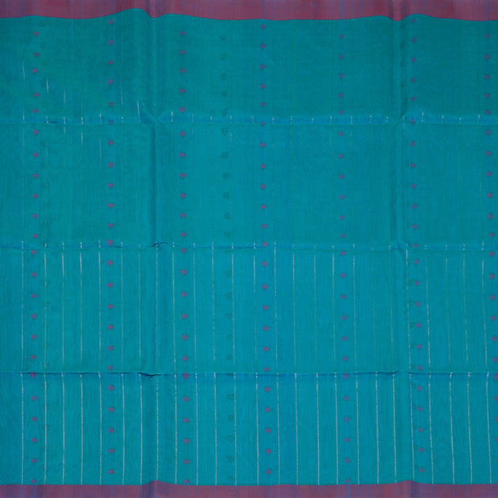 Hayagrivas Sky Blue Kora Silk Cotton Saree KBE2165A8-3