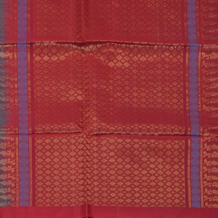 Hayagrivas Sky Blue Kora Silk Cotton Saree KBE2165A8-3