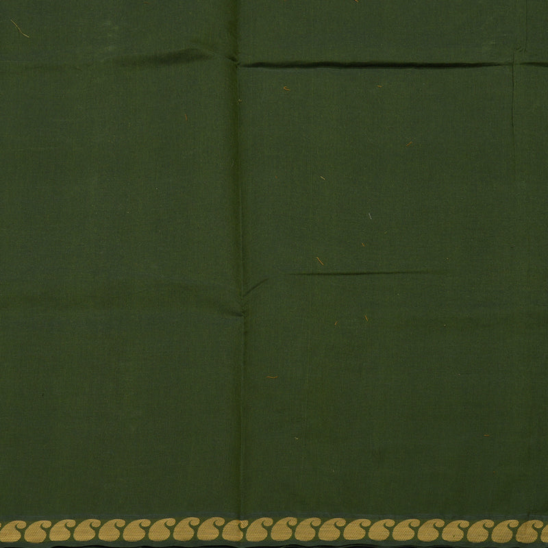 Hayagrivas Olive Green Handloom Cotton Saree KBE2166A10-6