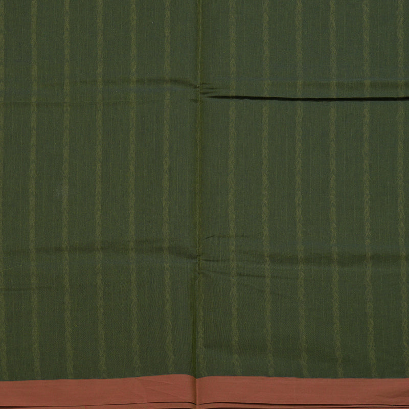 Hayagrivas Olive Green Handloom Cotton Saree KBE2166A12-1