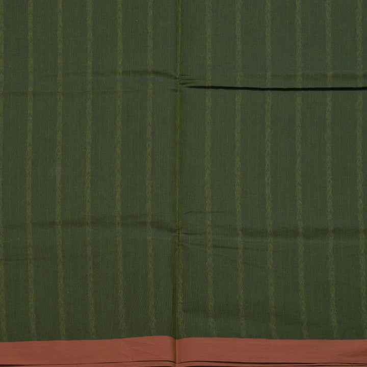Hayagrivas Olive Green Handloom Cotton Saree KBE2166A12-1