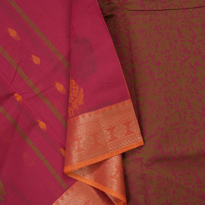 Hayagrivas Pink Handloom Cotton Saree KBE2166A13-2