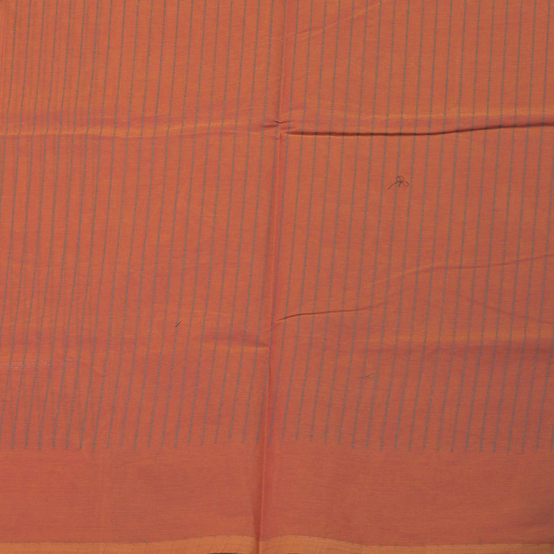 Hayagrivas Orangish-Pink Handloom Cotton Saree KBE2166A21-3