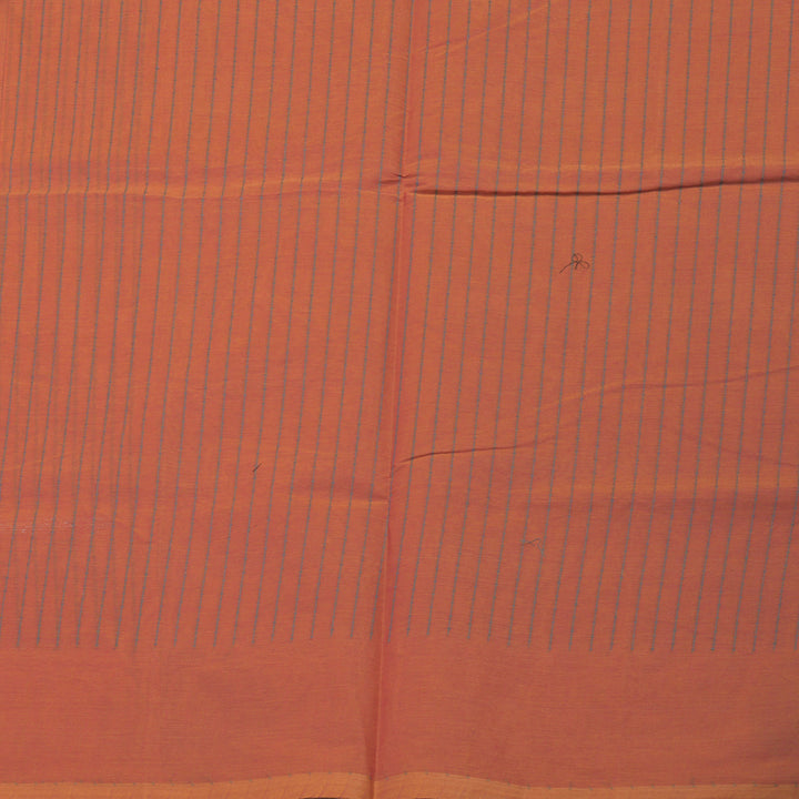 Hayagrivas Orangish-Pink Handloom Cotton Saree KBE2166A21-3