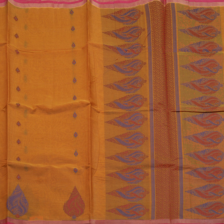 Hayagrivas Turmeric Yellow Handloom Cotton Saree KBE2166A22-3