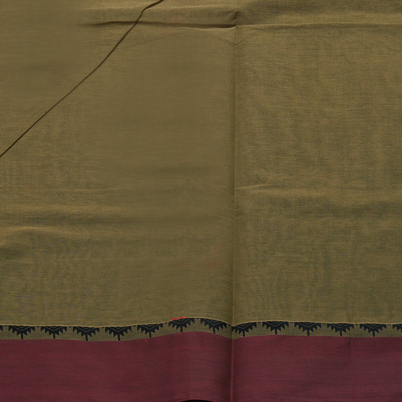 Hayagrivas Mehandi Green Handloom Cotton Saree KBE2166A5-1