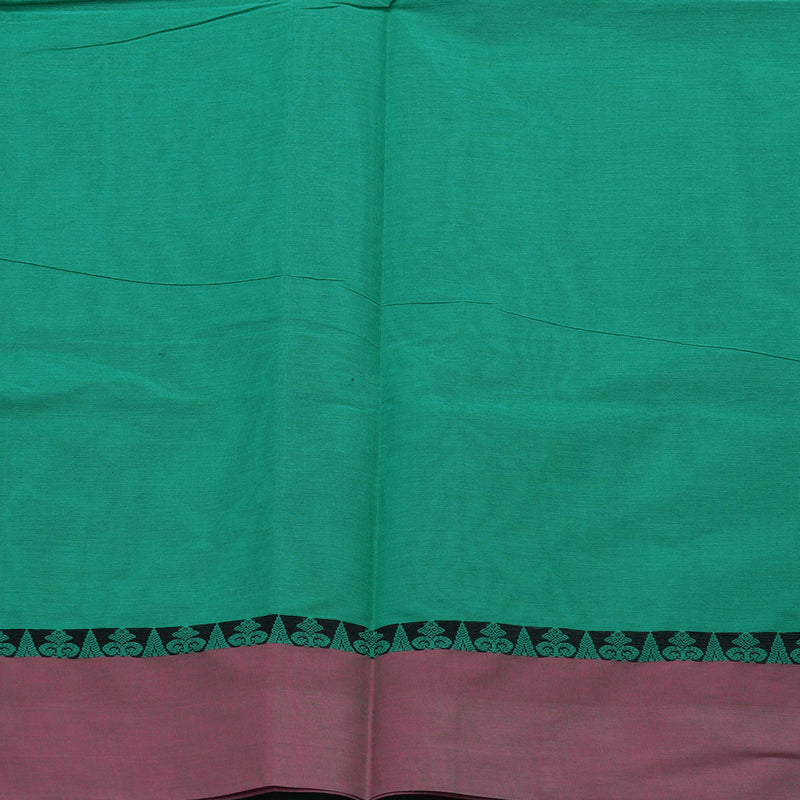 Hayagrivas Sea Green Handloom Cotton Saree KBE2166A5-11