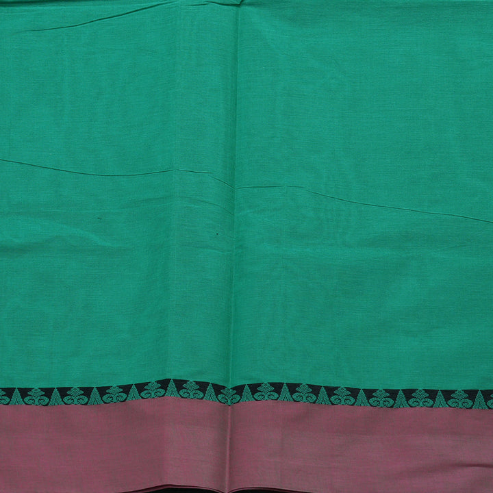 Hayagrivas Sea Green Handloom Cotton Saree KBE2166A5-11