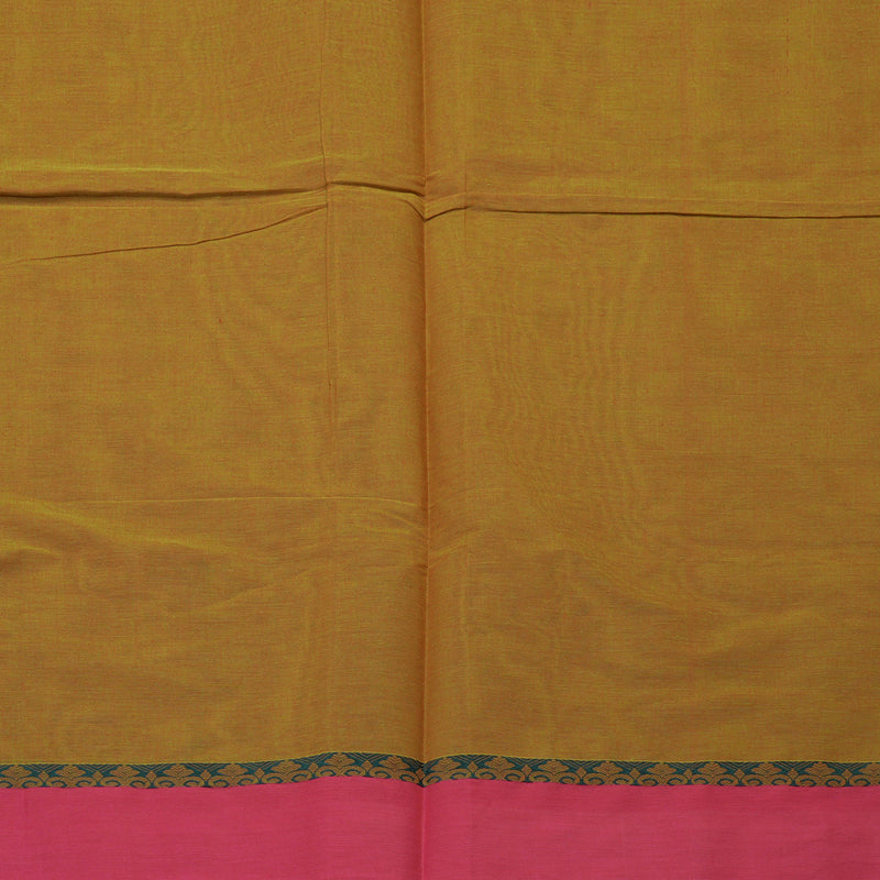 Hayagrivas Sampanga Yellow Handloom Cotton Saree KBE2166A5-6