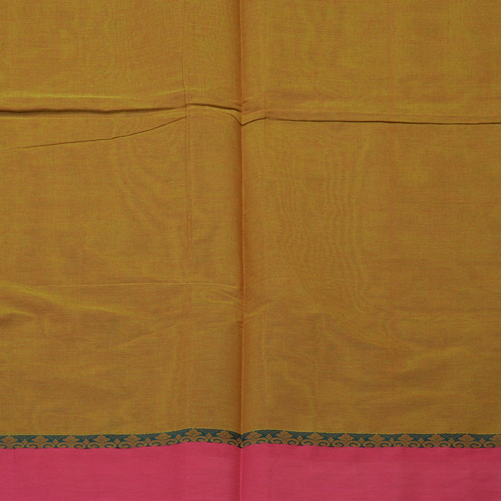 Hayagrivas Sampanga Yellow Handloom Cotton Saree KBE2166A5-6