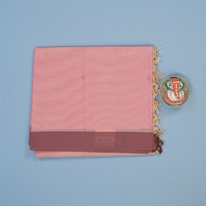 Hayagrivas Rose Pink Handloom Cotton Saree KBE2166A8-1