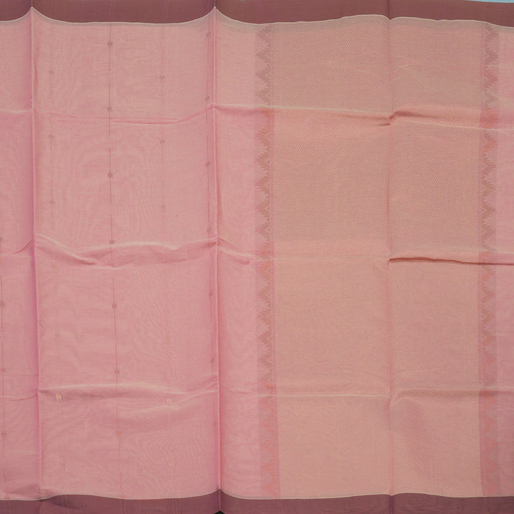 Hayagrivas Rose Pink Handloom Cotton Saree KBE2166A8-1