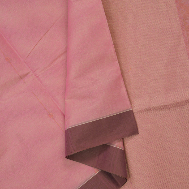 Hayagrivas Rose Pink Handloom Cotton Saree KBE2166A8-1
