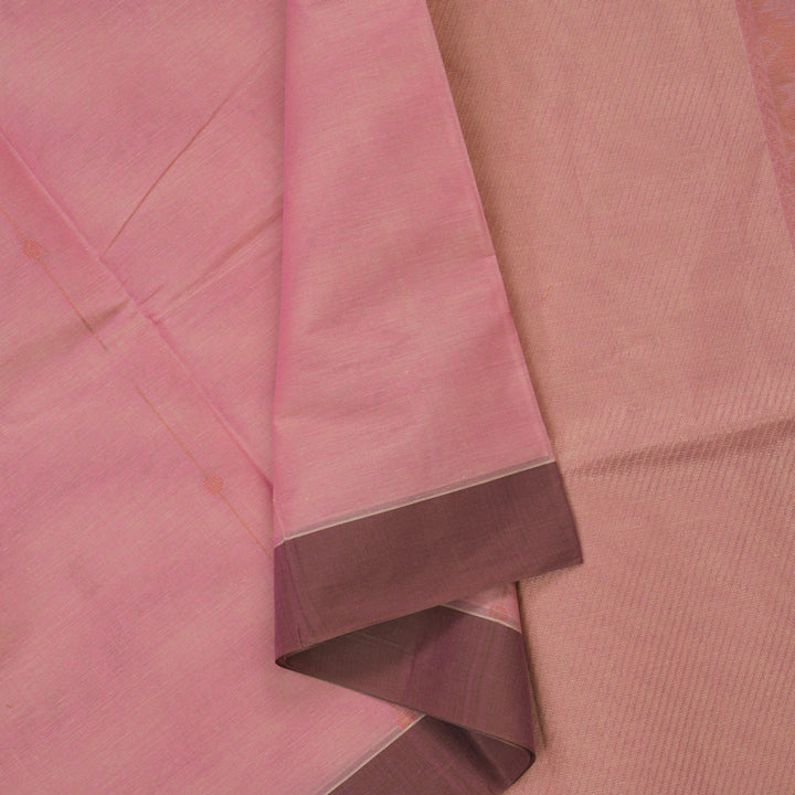 Hayagrivas Rose Pink Handloom Cotton Saree KBE2166A8-1