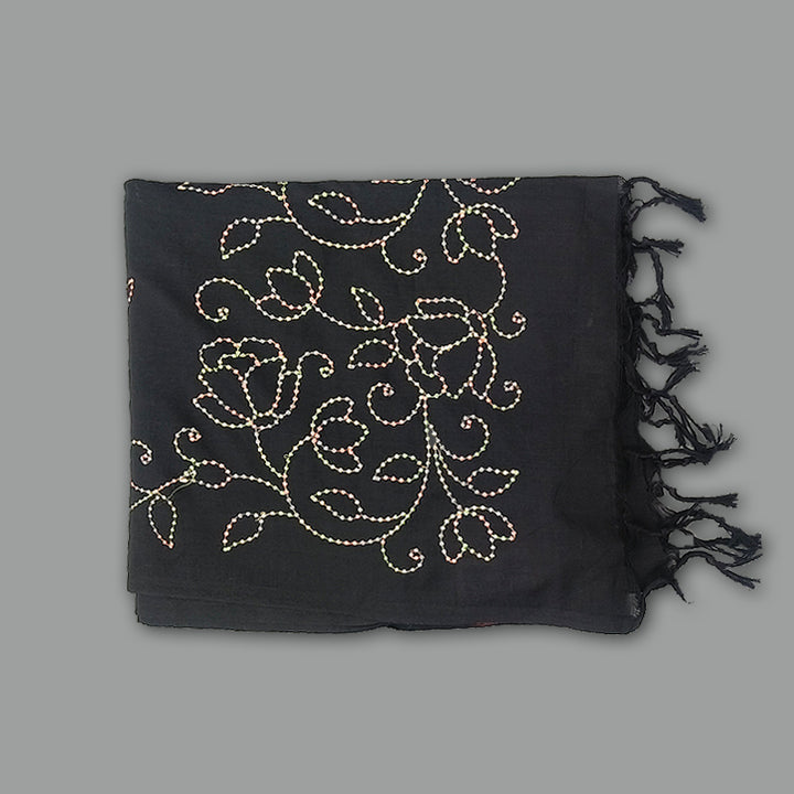 Hayagrivas Black Fancy Cotton Saree KBE2167A1-8