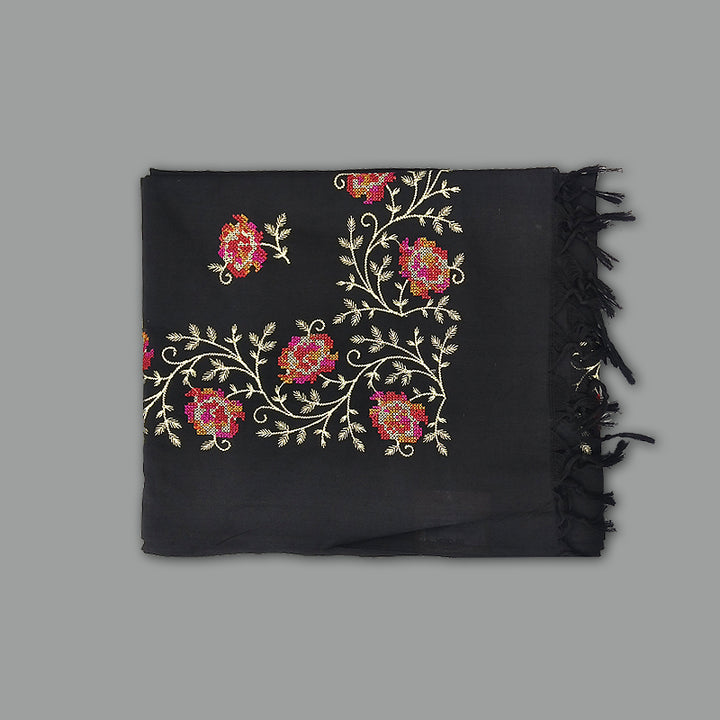 Hayagrivas Black Fancy Cotton Saree KBE2167A4-15