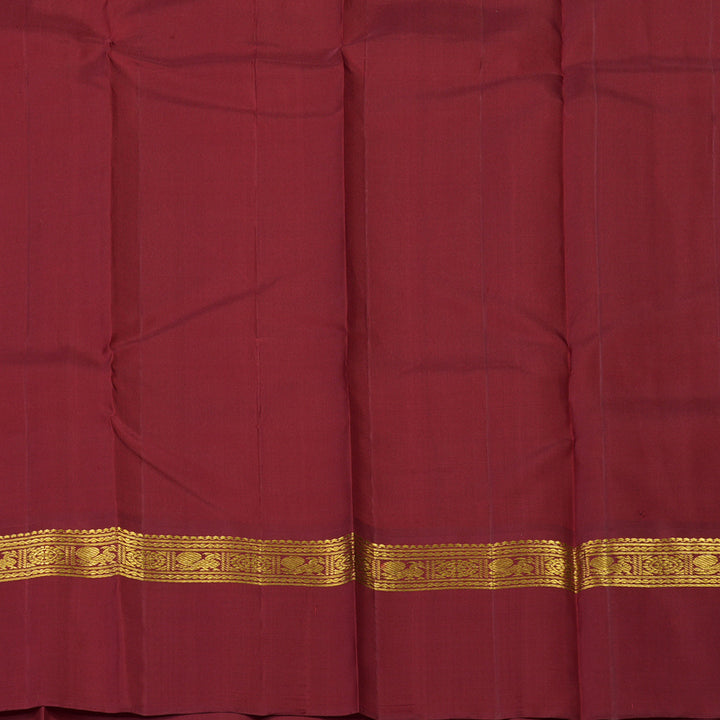 Hayagrivas Handloom Sandal Kanjivaram Silk Saree with Maroon Border KBE2172A10-2