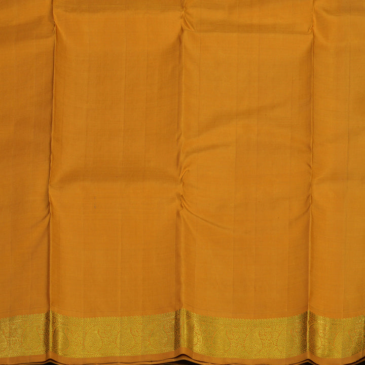 Hayagrivas Handloom Wine Kanjivaram Silk Saree with Golden Orange Border KBE2173A3-1