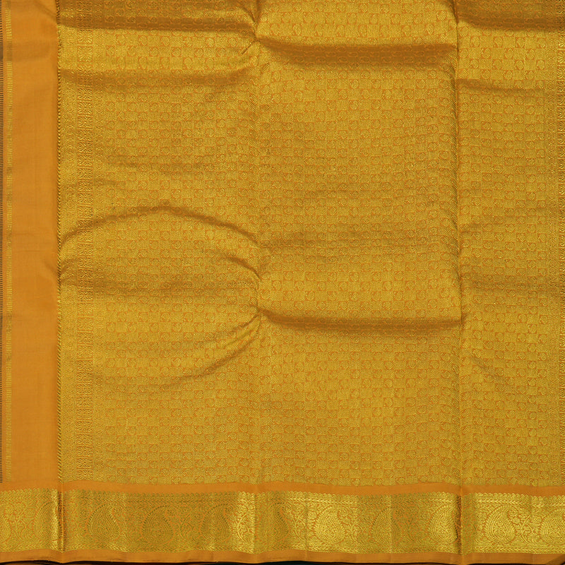 Hayagrivas Handloom Wine Kanjivaram Silk Saree with Golden Orange Border KBE2173A3-1
