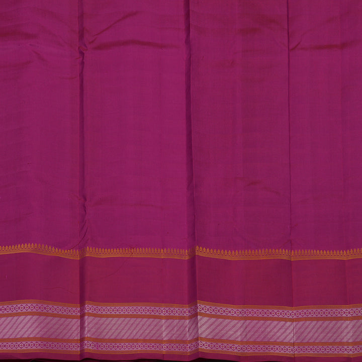 Hayagrivas Handloom Purple Kanjivaram Silk Saree with Magenta Border KBE2174A2-4