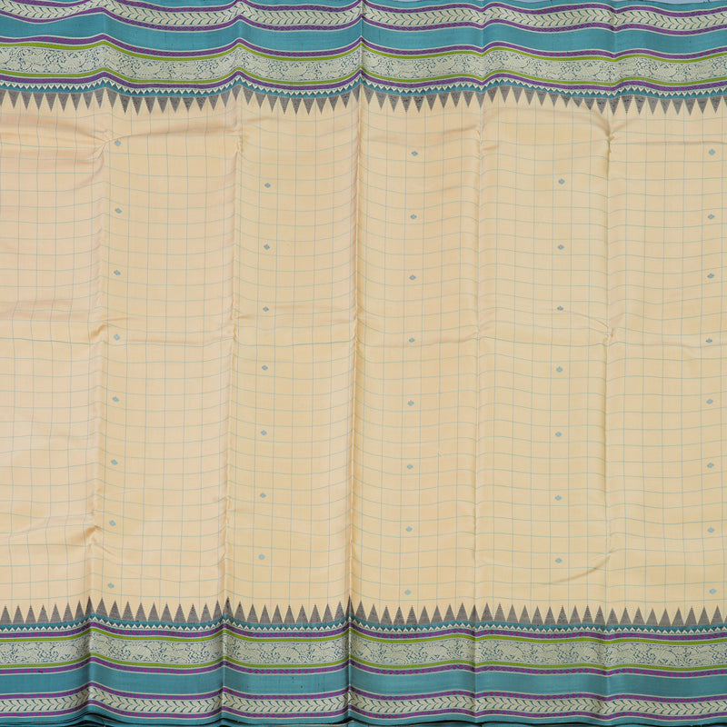 Hayagrivas Handloom Sandal Kanjivaram Silk Saree with Bluish-Grey Border KBE2174A5-1