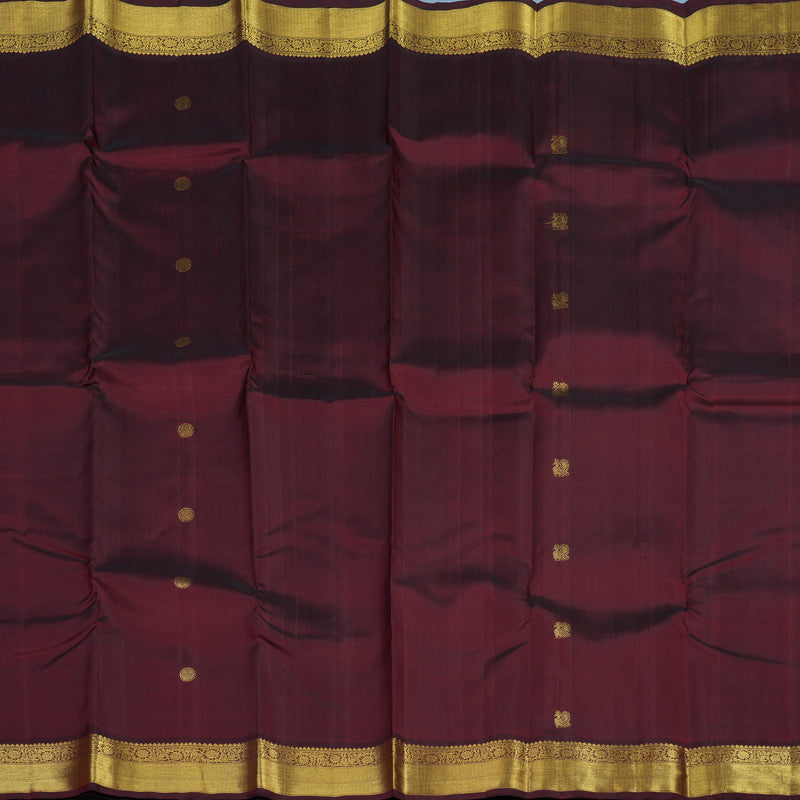 Hayagrivas Handloom Araku Maroon Kanjivaram Silk Saree KBE2176A2-1