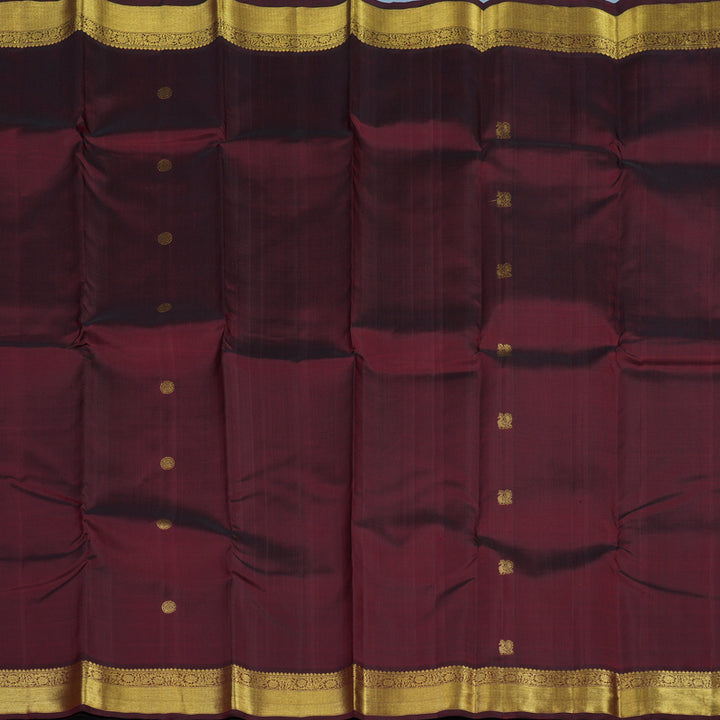 Hayagrivas Handloom Araku Maroon Kanjivaram Silk Saree KBE2176A2-1