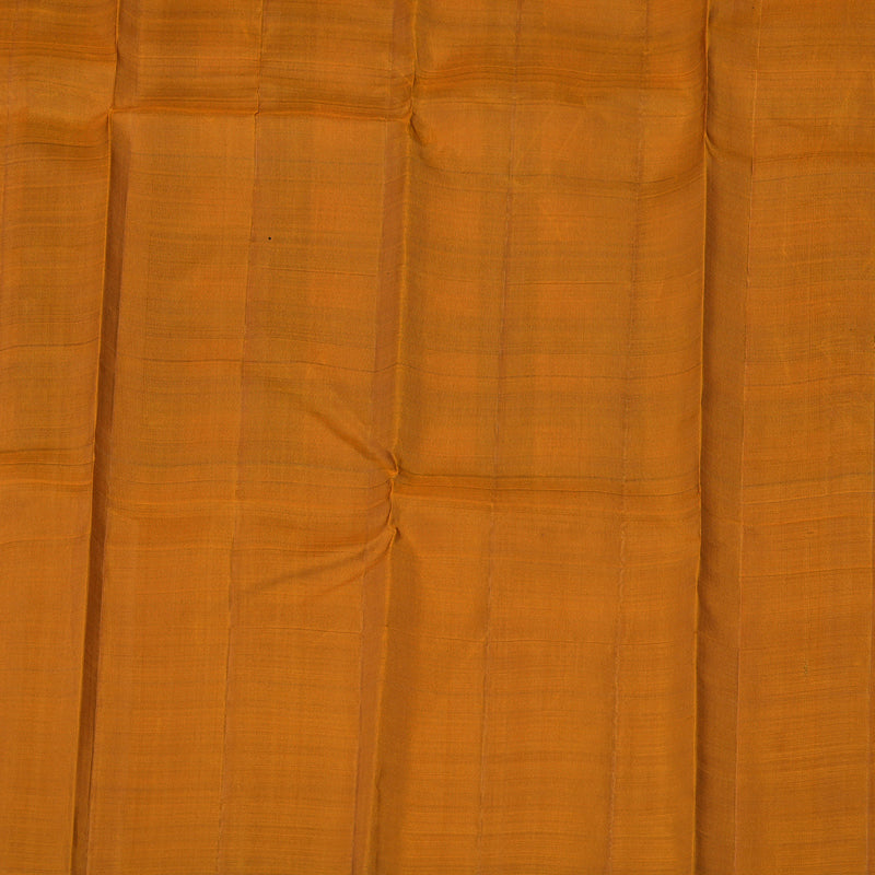 Hayagrivas Handloom Multicolour Checks Kanjivaram Silk Saree with Deep Orange Border KBE2178A4-1