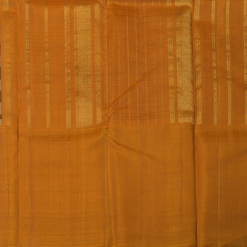 Hayagrivas Handloom Multicolour Checks Kanjivaram Silk Saree with Deep Orange Border KBE2178A4-1