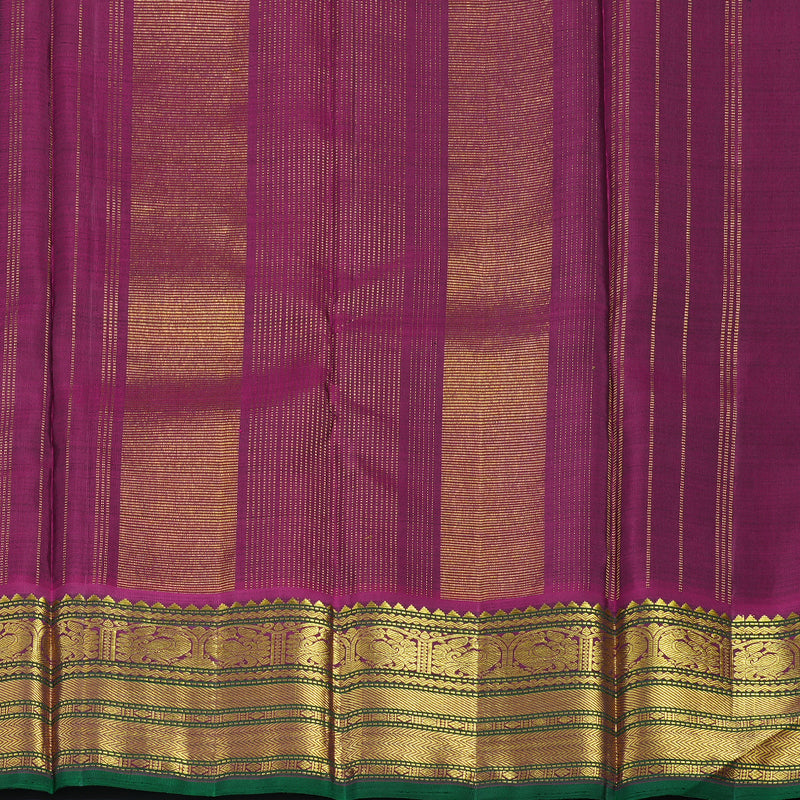 Hayagrivas Handloom Dark Maroon Kanjivaram Silk Saree with Wine Purple Border KBE2179A13-4