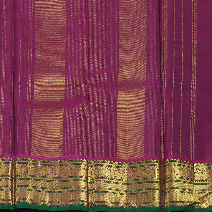 Hayagrivas Handloom Dark Maroon Kanjivaram Silk Saree with Wine Purple Border KBE2179A13-4