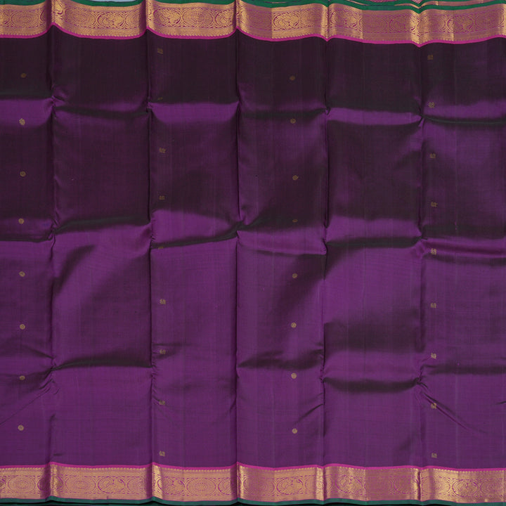 Hayagrivas Handloom Purple Kanjivaram Silk Saree KBE2179A7-3