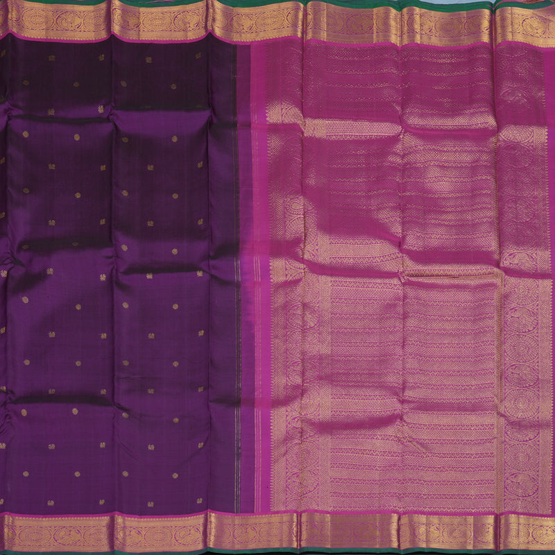 Hayagrivas Handloom Purple Kanjivaram Silk Saree KBE2179A7-3