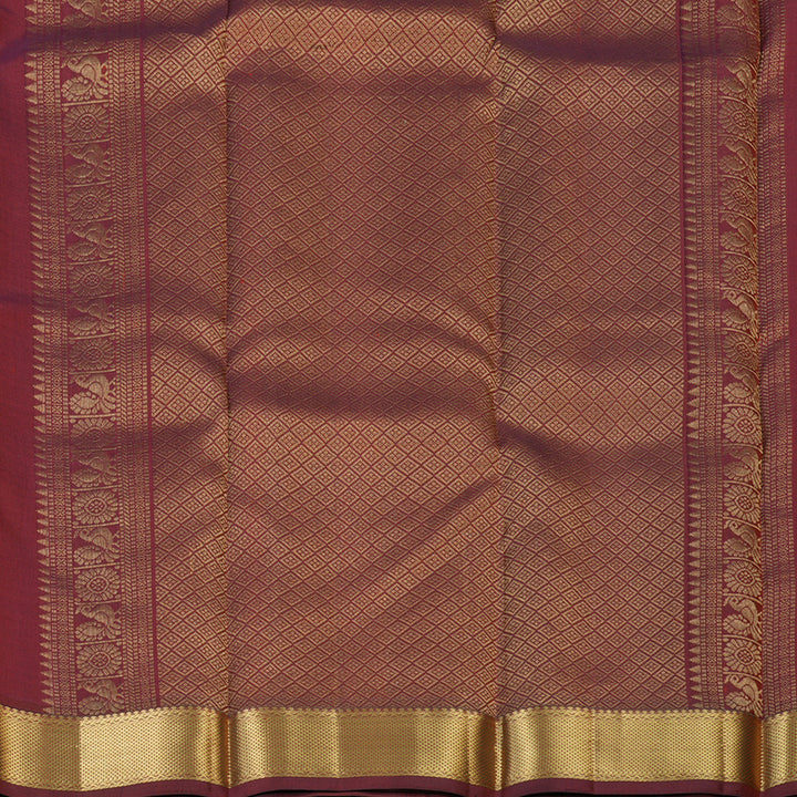 Hayagrivas Handloom Pink Kanjivaram Silk Saree with Maroon Border KBE2180A1-1