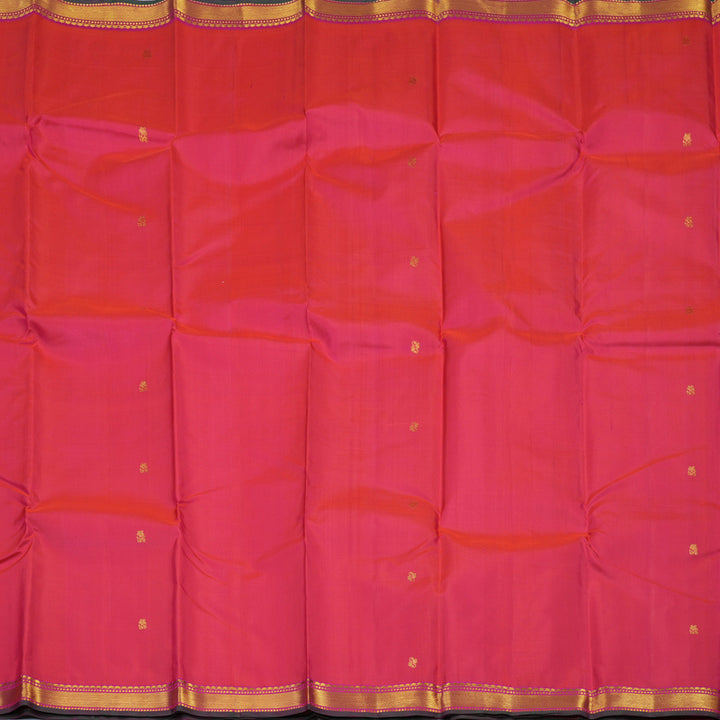 Hayagrivas Handloom Pink Kanjivaram Silk Saree with Magenta Border KBE2180A9-1