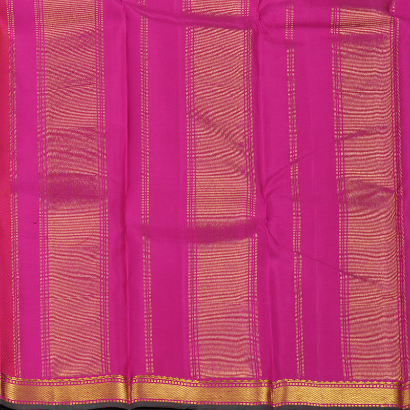 Hayagrivas Handloom Pink Kanjivaram Silk Saree with Magenta Border KBE2180A9-1