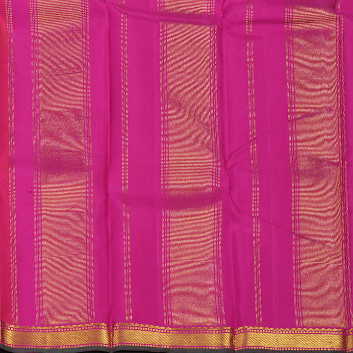 Hayagrivas Handloom Pink Kanjivaram Silk Saree with Magenta Border KBE2180A9-1