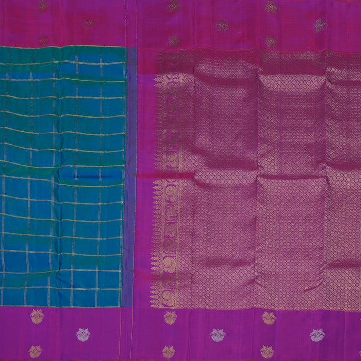 Hayagrivas Handloom Mayilkazhuthu Kanjivaram Silk Saree with Purple Border KBE2182A11-1